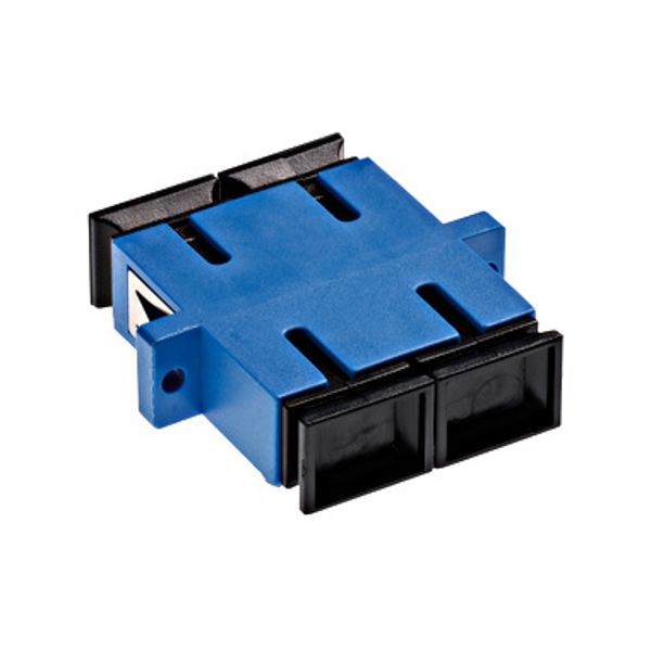 Standard SC-Duplex Coupling SM Polymer case blue image 1