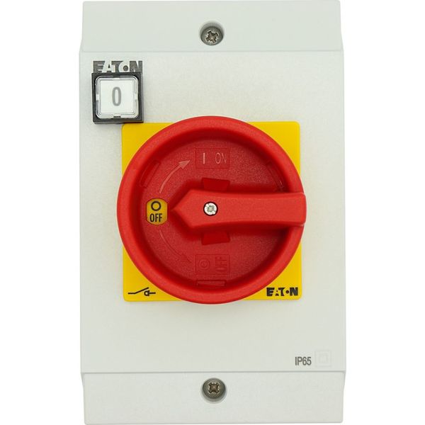 SUVA safety switches, T3, 32 A, surface mounting, 2 N/O, 2 N/C, Emergency switching off function, with warning label „safety switch”, Indicator light image 32