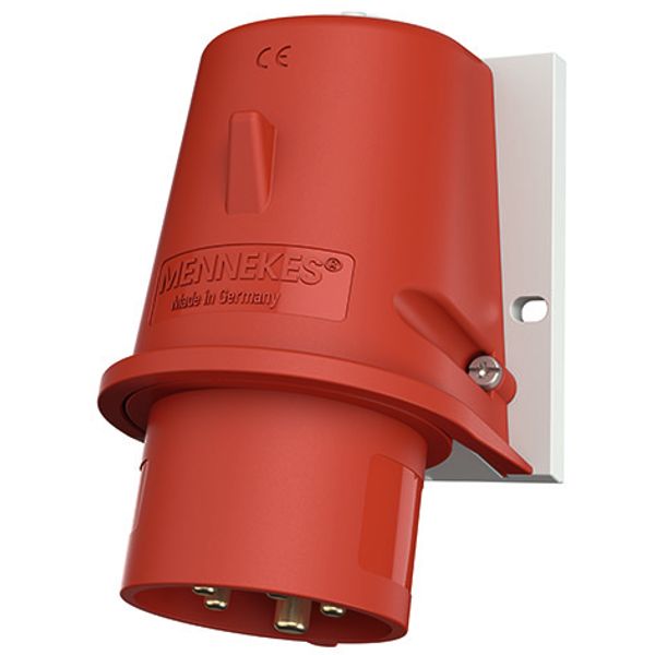 Wall mounted inlet, 16A 5p 6h 400V, IP44, screw terminals image 1