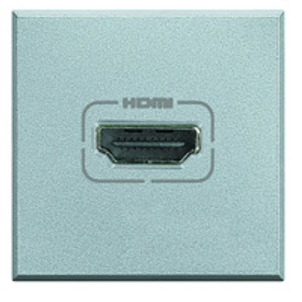 HDMI preconnected socket Axolute 2 modules aluminium image 1