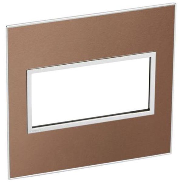 Arteor™ - American and South African standard plate square version 4 modules for 4'' x 4'' box - brushed pink Champagne image 1