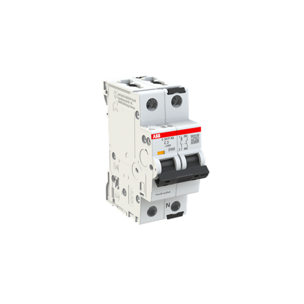S301P-C2NA Miniature Circuit Breaker - 1+NP - C - 2 A image 1
