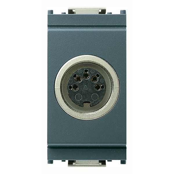 5P DIN41524 socket connector grey image 1