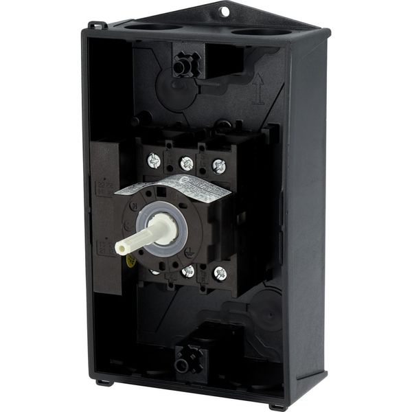 Safety switch, P1, 25 A, 3 pole, 1 N/O, 1 N/C, STOP function, With black rotary handle and locking ring, Lockable in position 0 with cover interlock, image 19
