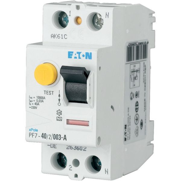 Residual current circuit breaker (RCCB), 40A, 2 p, 500mA, type AC image 2