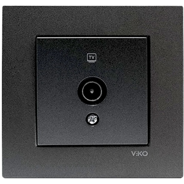 Novella Dark Grey TV Socket Transitive (8-12-dB) image 1