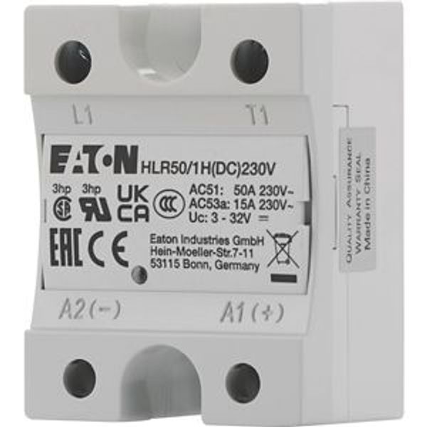 Solid-state relay, Hockey Puck, 1-phase, 50 A, 24 - 265 V, DC image 1