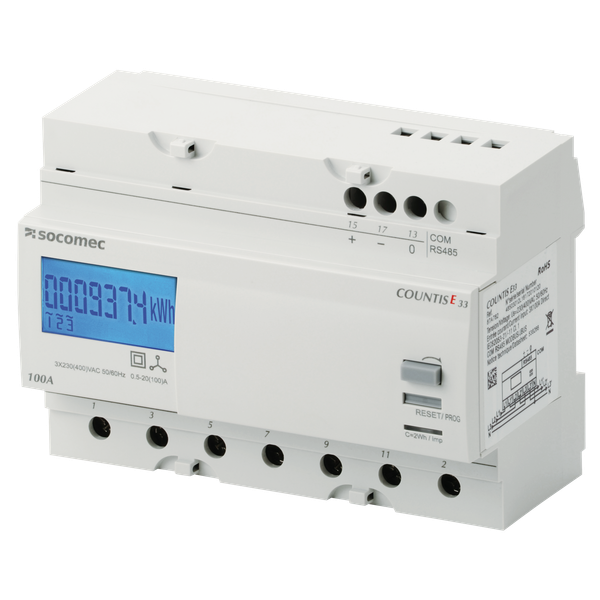 Active-energy meter COUNTIS E33 Direct 100A dual tariff with RS485 MOD image 1