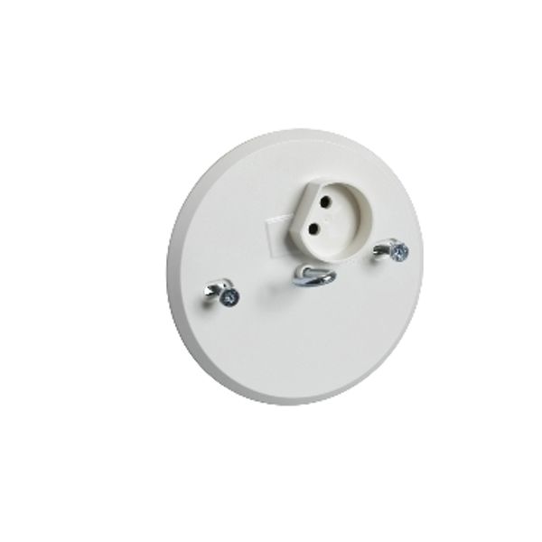 Luminaire outlet for ceiling flush 2P 6A 250V polar white image 3
