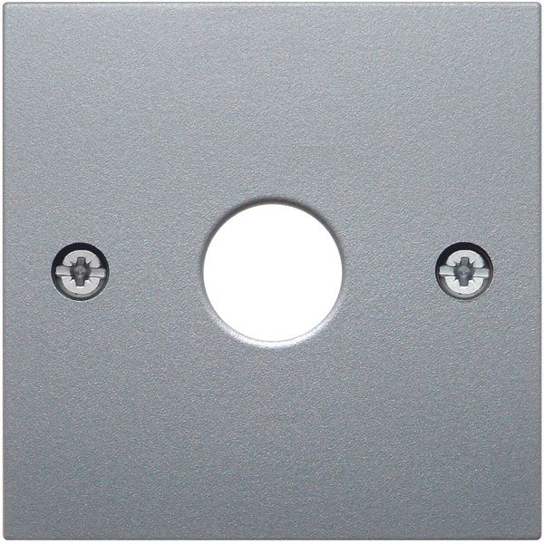 Centre plate for aerial socket 1-hole, B.7, aluminium matt image 3