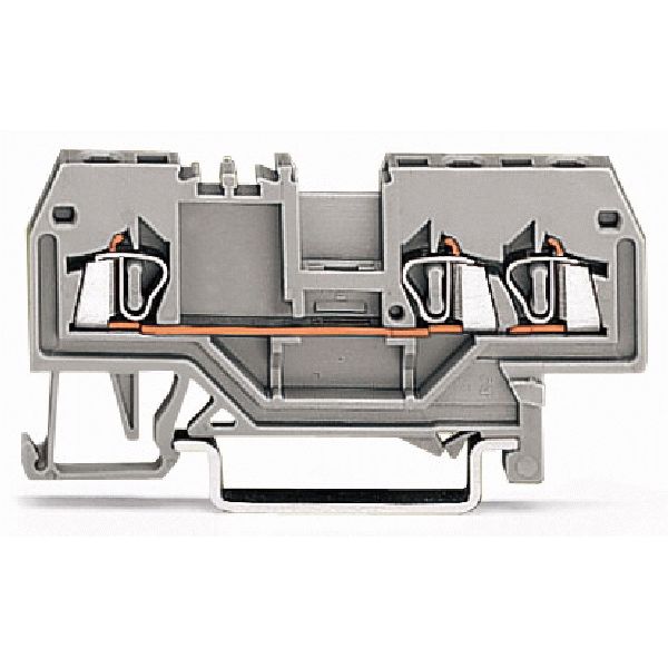 3-conductor through terminal block 1.5 mm² center marking gray image 1