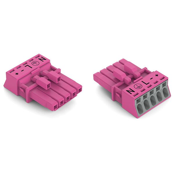 Socket 5-pole Cod. B pink image 2