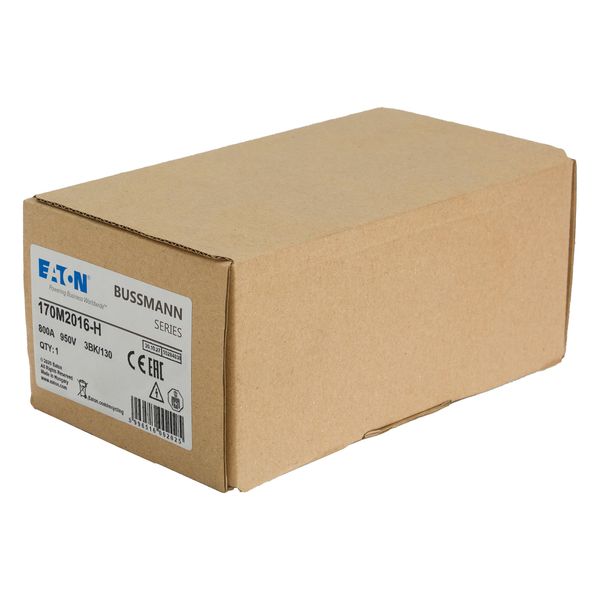 Fuse-link, high speed, 800 A, DC 900 V, size 3, 74 x 90 x 131 mm, gR, IEC, single indicator image 11