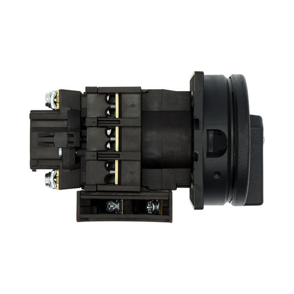 Main switch, P1, 25 A, flush mounting, 3 pole, 1 N/O, 1 N/C, STOP function, With black rotary handle and locking ring, Lockable in the 0 (Off) positio image 27