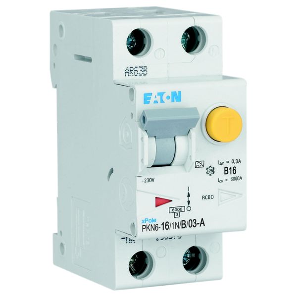 RCD/MCB combination, 16 A, 300 mA, MCB trip characteristic: B, 1p+N, RCD trip characteristic: A image 21