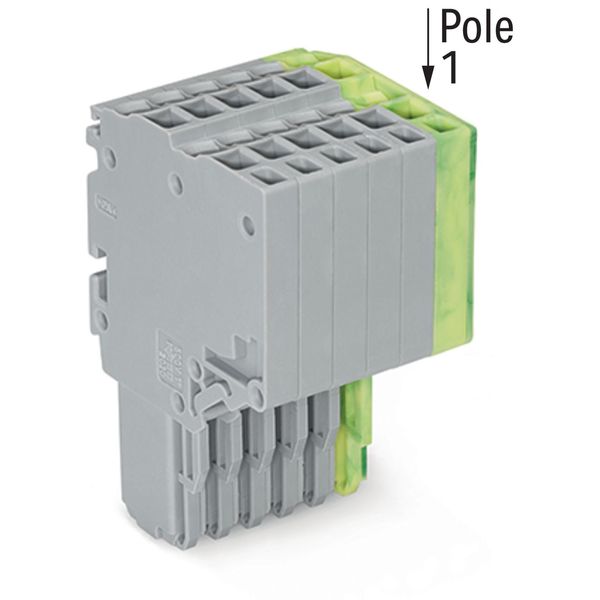 2-conductor female connector Push-in CAGE CLAMP® 1.5 mm² gray, green-y image 2