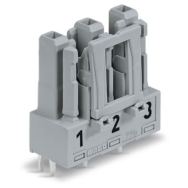 Socket for PCBs straight 3-pole gray image 6