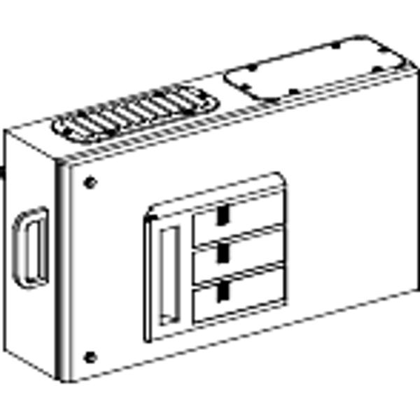 Tap off unit, Canalis KS 100A to 1000A, for switch disconnector FuPacT ISFT, 250A, 3L+PEN, IP55, RAL9001 image 1