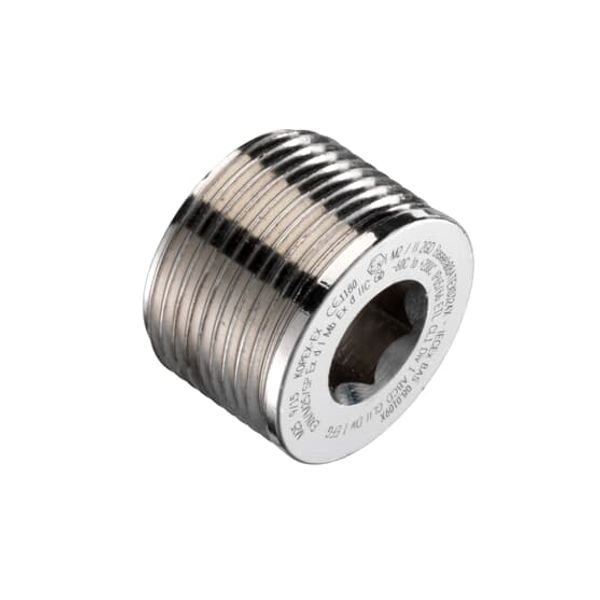 EXN/200/SP 2NPT STOP. PLUG NICKEL PLATED BRASS image 1