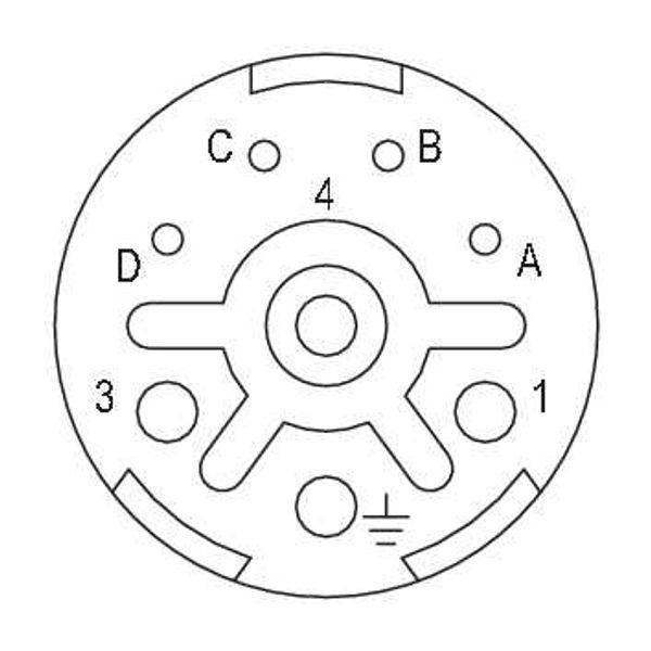 contact insert (circular connector), Plug-in connector, Socket connect image 2