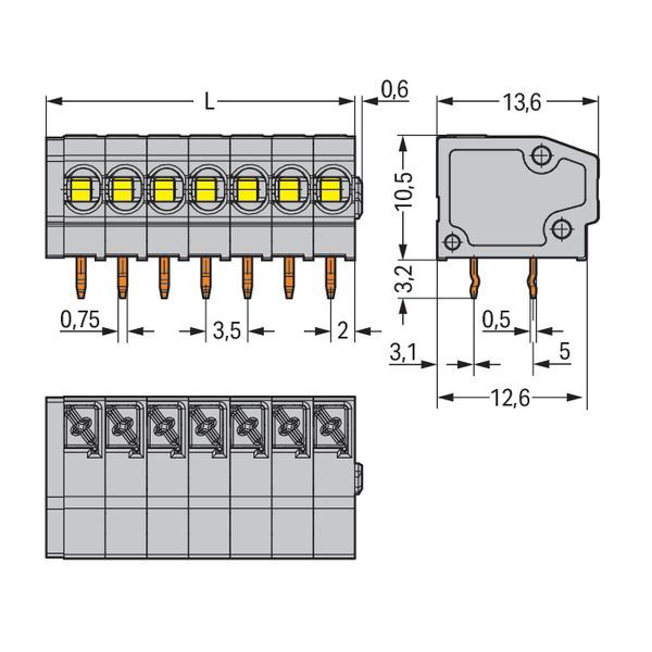 805-324 PCB terminal block; push-button; 1.5 mm² image 6