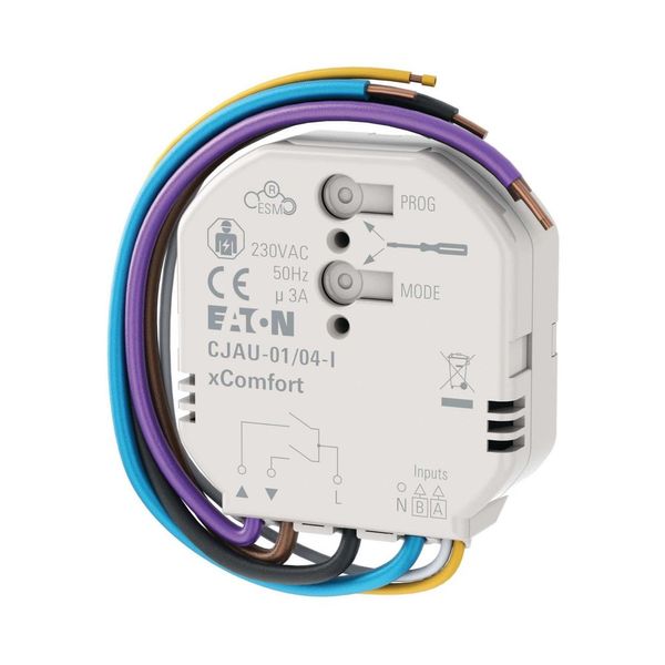 Shutter actuator flush-box mount with local input image 11