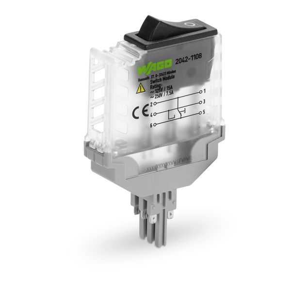 Switching module with momentary switch Switching voltage: 250 VAC tran image 1