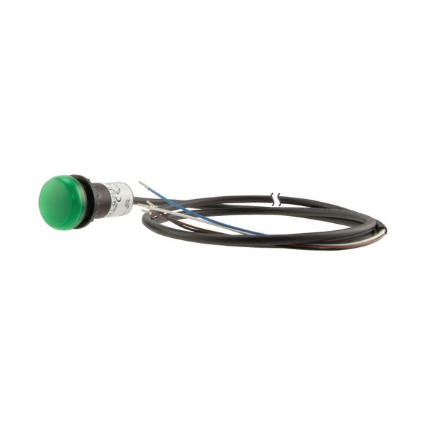 Indicator light, Flat, Cable (black) with non-terminated end, 4 pole, 1 m, Lens green, LED green, 24 V AC/DC image 6