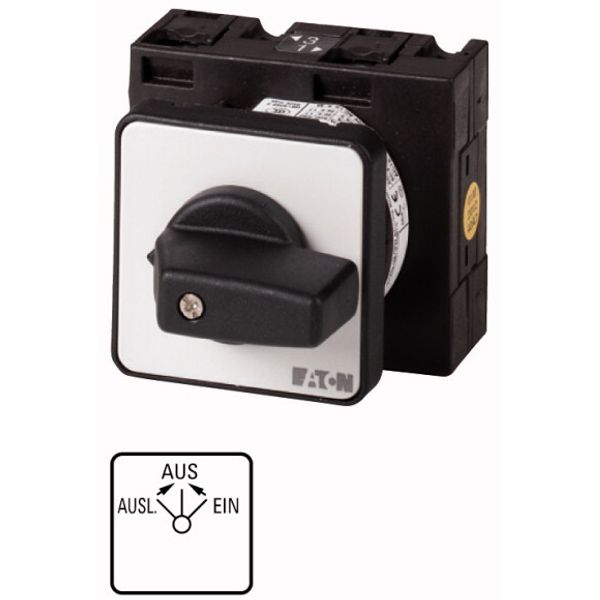 Universal control switches, T3, 32 A, center mounting, 2 contact unit(s), Contacts: 4, 45 °, momentary, With spring-return from both directions to OFF image 1