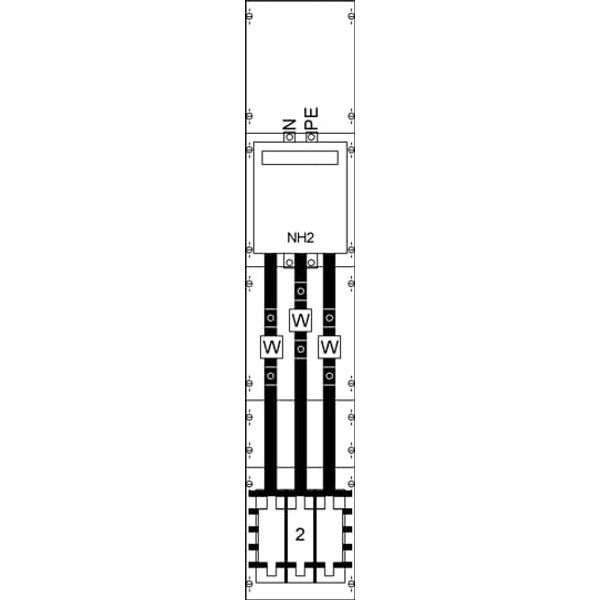 KA4070 CT meter panel, Field width: 1, Rows: 0, 1350 mm x 250 mm x 160 mm, IP2XC image 5