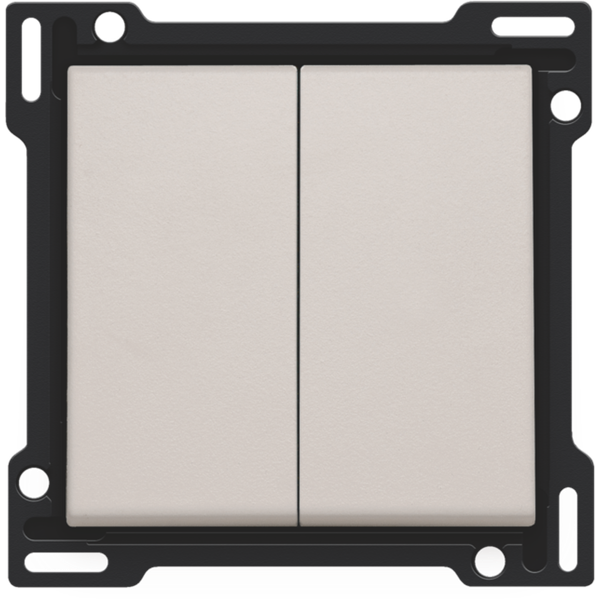 Finishing set for two-circuit switch, two-way switch + N.O. push butto image 2