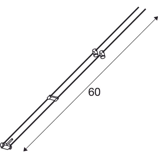 CABLE LUMINAIRE, for TENSEO, QR-C51, chrome, 1 pc image 2