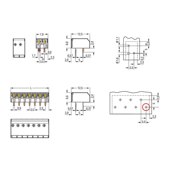 PCB terminal block 1.5 mm² Pin spacing 3.5 mm white image 2