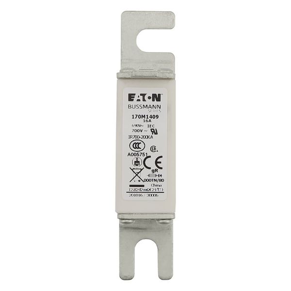 Fuse-link, high speed, 16 A, AC 690 V, DIN 000, 21 x 40 x 100 mm, gR, DIN, IEC, type T indicator image 8