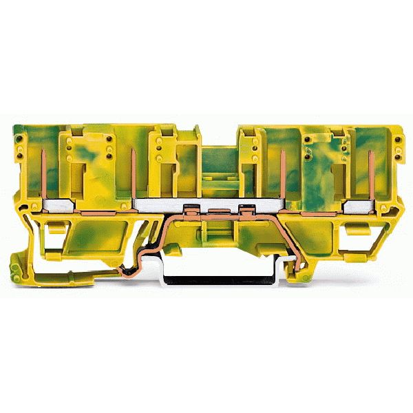 4-pin ground carrier terminal block for DIN-rail 35 x 15 and 35 x 7.5 image 1