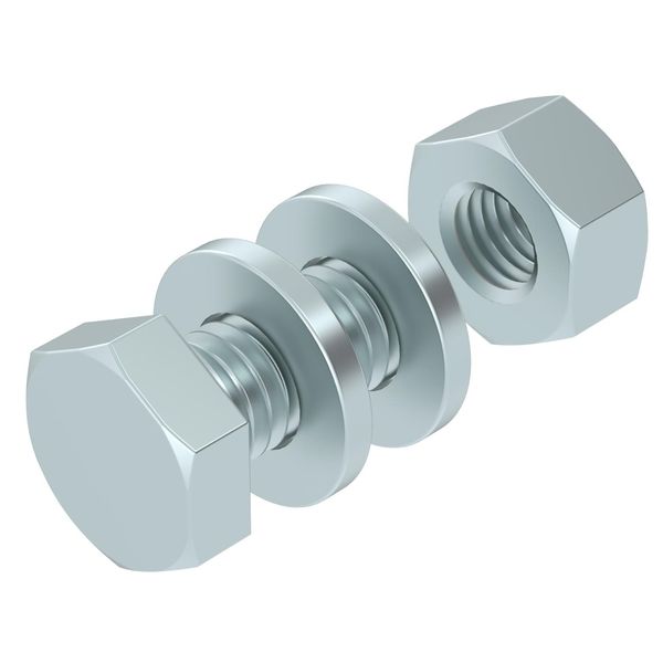 SKS 6x12 F Hexagonal screw with nut and washers M6x12 image 1