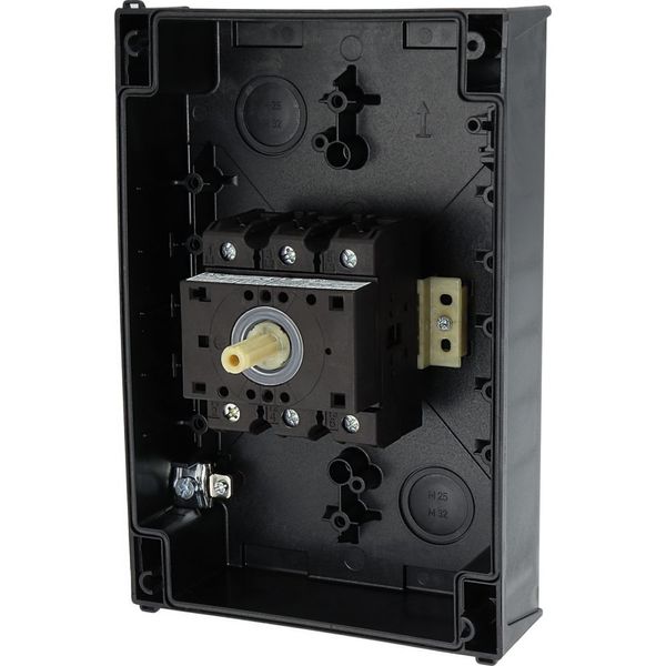 On-Off switch, P3, 63 A, surface mounting, 3 pole, with black thumb grip and front plate image 53