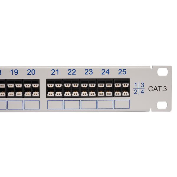 FLEX LINE Telephony Patchpanel 25xMMT-LSA, 19", 1U, RAL7035 image 6