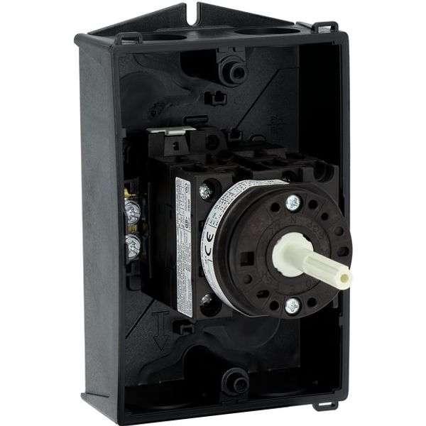 Main switch, T0, 20 A, surface mounting, 3 contact unit(s), 3 pole + N, 1 N/O, 1 N/C, STOP function, With black rotary handle and locking ring, Lockab image 10
