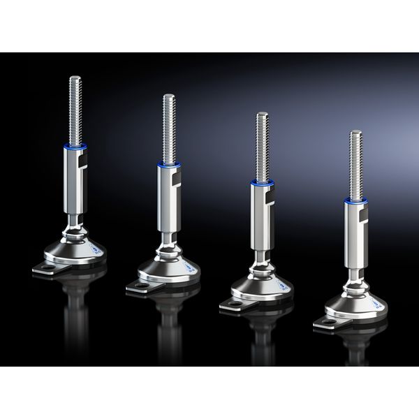 HD Levelling foot, with base mount, Stainless steel 1.4301 image 1