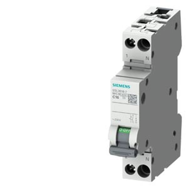 CIRCUIT BREAKER 230V 4.5KA, 1+N-POLE/1MW C8 image 1