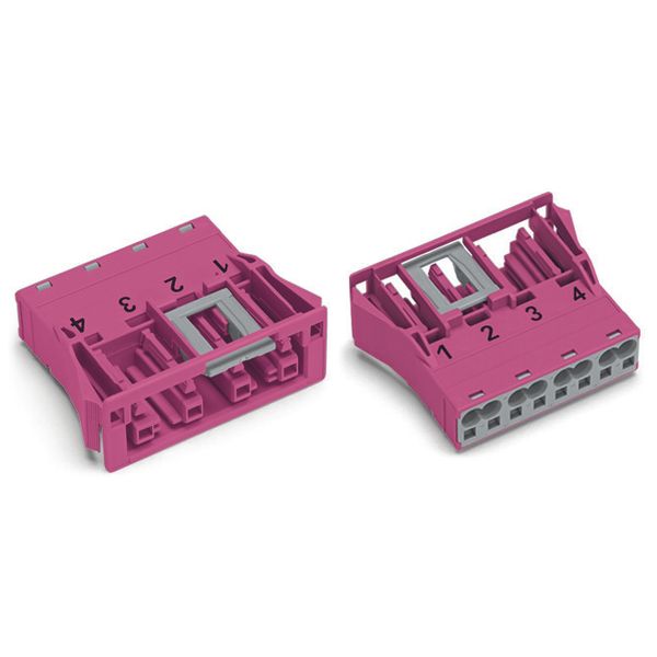 Snap-in socket 4-pole Cod. B pink image 5