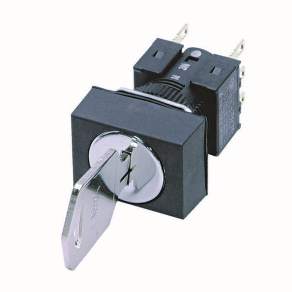 Selector switch, rectangular, key-type, 2 notches, spring return, IP65 image 5