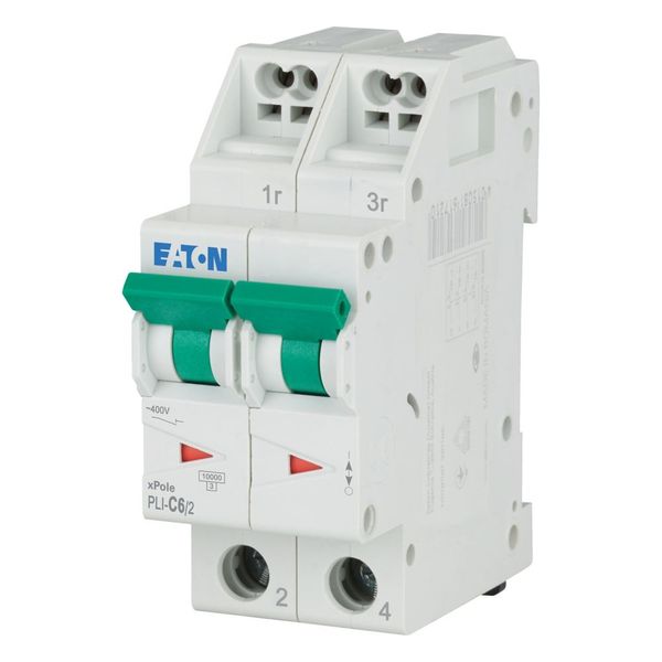 Miniature circuit breaker (MCB) with plug-in terminal, 6 A, 2p, characteristic: C image 2