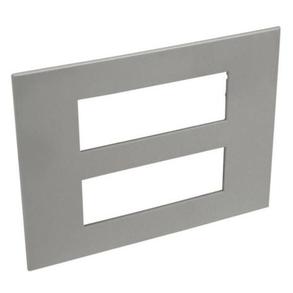 French and German standard plate square version 2x6 modules - magnesium image 1