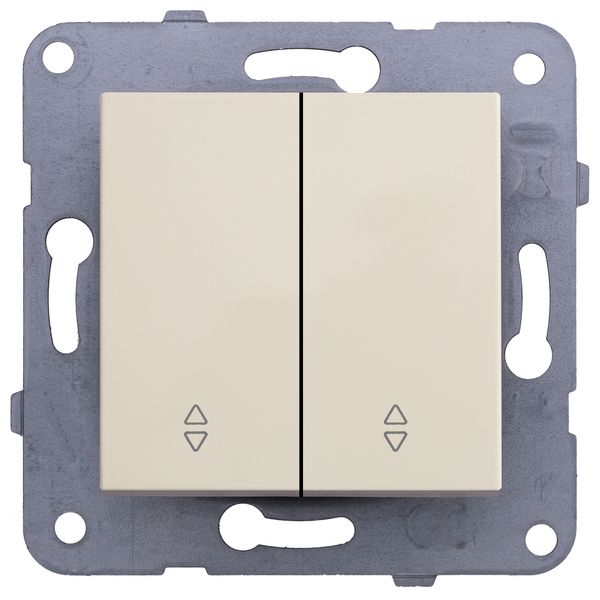 Karre-Meridian Beige (Quick Connection) Two Gang Switch-Two Way Switch image 1