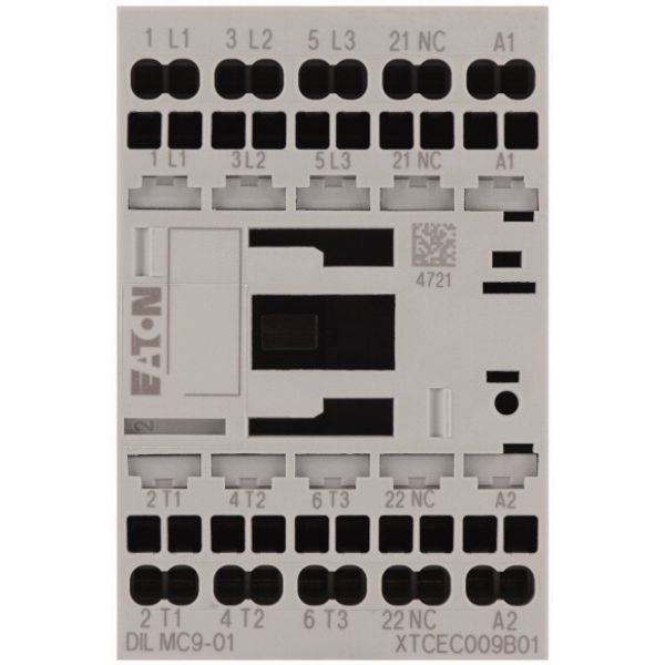 Contactor, 3 pole, 380 V 400 V 4 kW, 1 NC, 230 V 50/60 Hz, AC operation, Spring-loaded terminals image 2