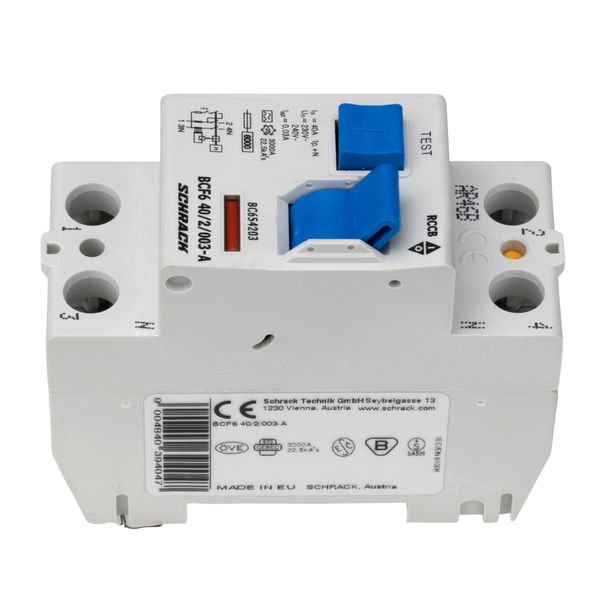 Residual current circuit breaker 40A, 2-p, 30mA,type A,6kA image 7