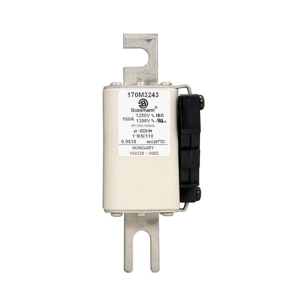 Fuse-link, high speed, 160 A, AC 1250 V, compact size 1, 45 x 58 x 138 mm, aR, DIN, IEC, type K indicator image 7