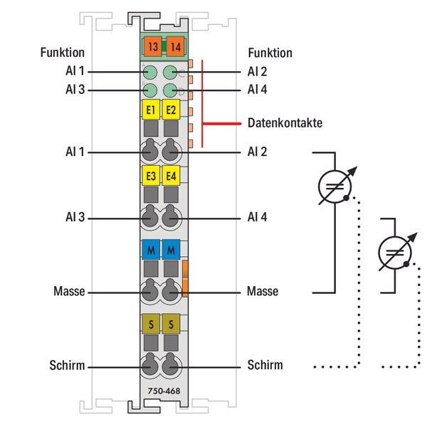 4-channel analog input 0 ... 10 VDC Single-ended light gray image 2